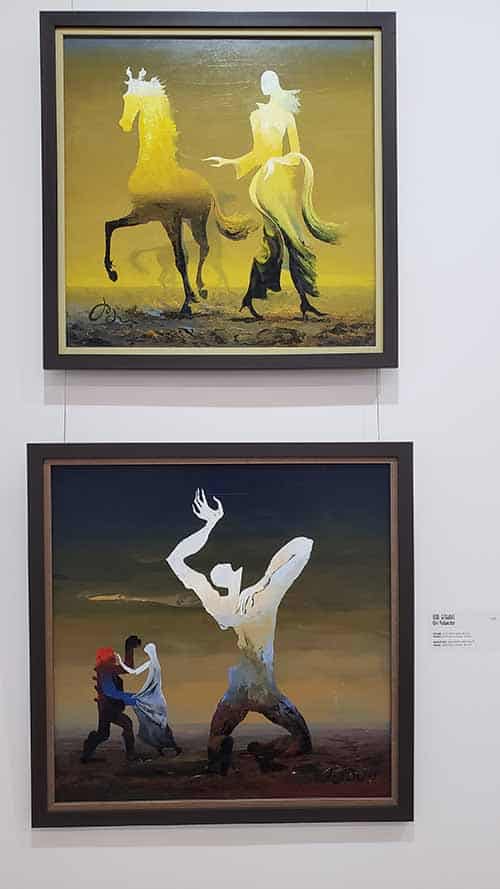 עבודות של הצייר גיווי ושקידזה בגלררית MOMA בטביליסי
